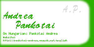 andrea pankotai business card